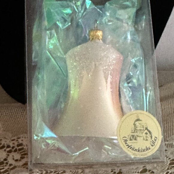 Vintage Oberfrankische glas Christmas Bell Made In Poland In Original Box - Picture 10 of 12